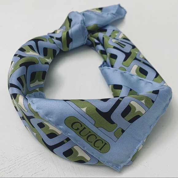 Rare Vintage Gucci Silk Scarf - Exclusive Geometric Design - Made in Italy - Picture 8 of 16